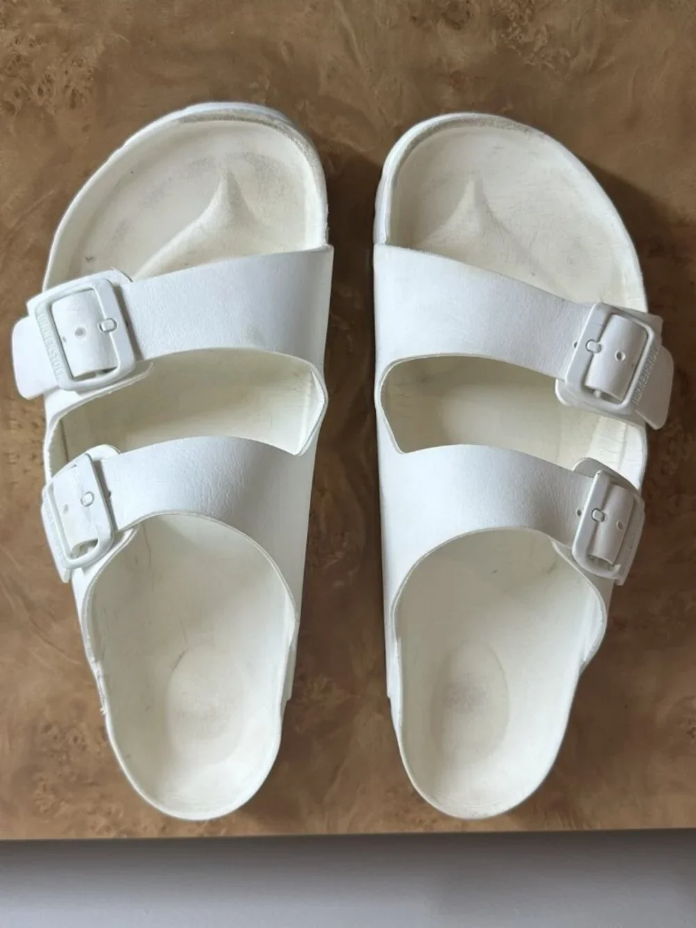 Birkenstock Arizona EVA White Double Strap Slide Sandals Unisex EU 43 US 10-10.5